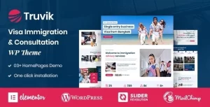 Truvik Immigration Consulting WordPress Theme 1.1 GPL Theme