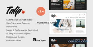 Tulip Responsive WordPress Blog Theme 2.4 GPL Theme