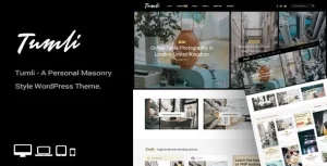 Tumli A Personal Masonry Style WordPress Theme 2.1 GPL Theme