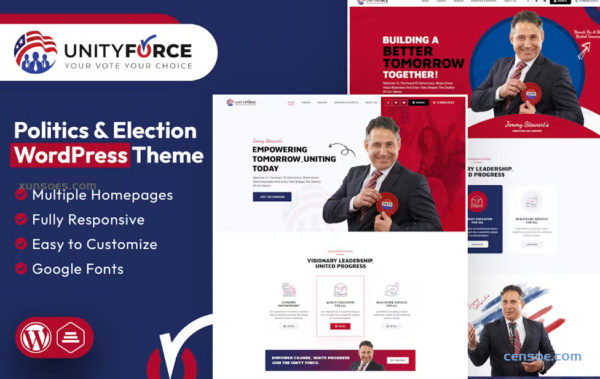 UnityForce | Politics Election WordPress Theme 1.0 GPL Theme