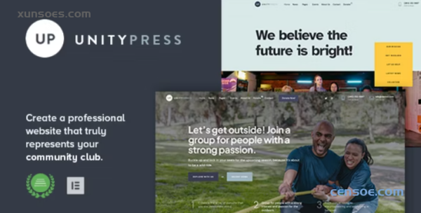 UnityPress Community Club WordPress Theme 1.1 GPL Theme