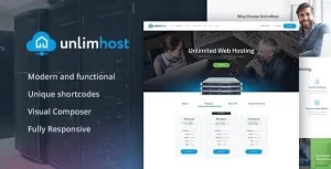 UnlimHost Web Hosting Internet Technology WordPress Theme 1.2.3 GPL Theme
