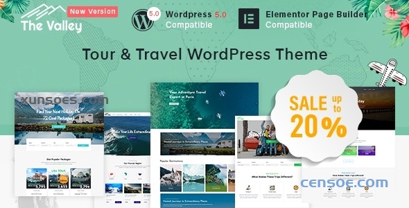 Valley Tour Travel Agency WordPress Theme 2.7.11 GPL Theme