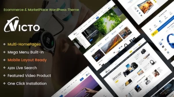 Victo  – Digital MarketPlace WordPress Theme 1.4.16 GPL Theme
