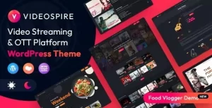 Videospire Video Blog/Vlog Streaming OTT Platform WordPress Theme 1.0.3 GPL Theme