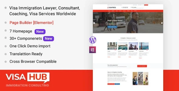 VisaHub Immigration Consulting WordPress Theme 1.2.2 GPL Theme 1 VisaHub Immigration Consulting WordPress Theme 1.2.2 GPL Theme