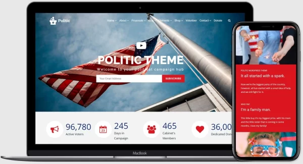 VisualModo Politic Theme 2.0.2 GPL Theme