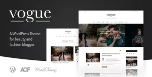 Vogue Fashionable Elegant WordPress Theme 2.2.0 GPL Theme