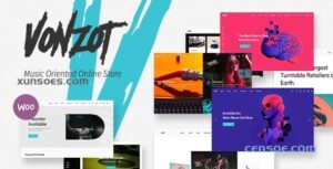 Vonzot Music Oriented WooCommerce Theme 1.8.6 GPL Theme