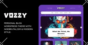 Vozzy Modern Neobrutalism WordPress Theme 1.02 GPL Theme