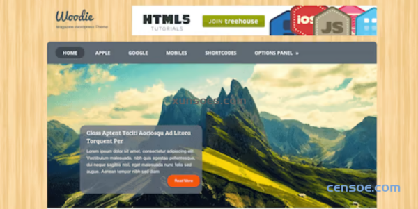 WOODIE  TRI-COLUMN, MULTIPURPOSE WORDPRESS THEME 1.1.2 GPL Theme