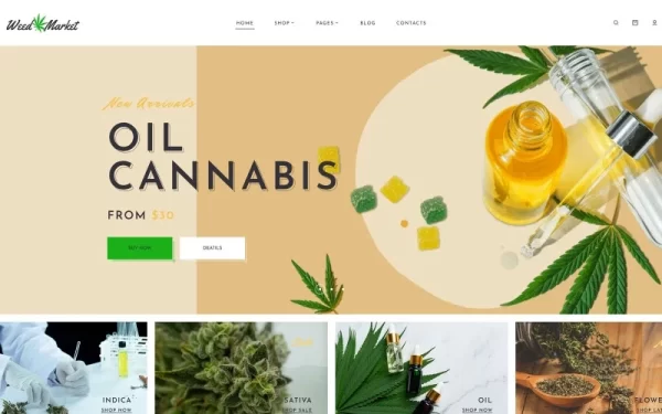 WeedMarket Dokan Multivendor Marketplace WordPress Theme 1.0.0 GPL Theme