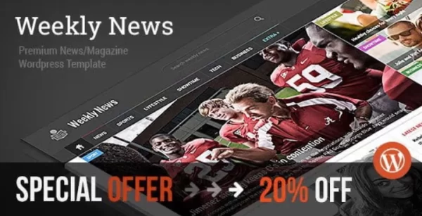 Weekly News WordPress News/Magazine Theme | News / Editorial 3.4.2 GPL Theme