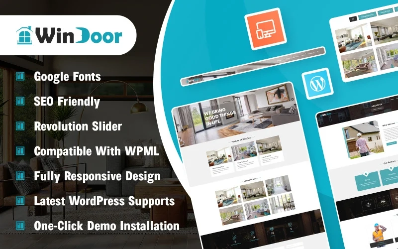 Windoor Windows and Door Installation WordPress Theme 1.0.0 GPL Theme 1 Windoor Windows and Door Installation WordPress Theme 1.0.0 GPL Theme