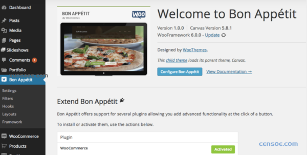 WooThemes Bon-Appetit Premium Theme 1.0.2 GPL Theme