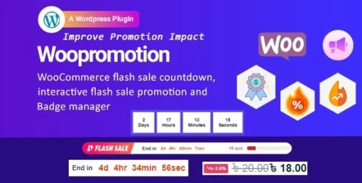 Woopromotion WooCommerce product promotion sale countdown and Badge Manager 1.0.6 GPL Plugins