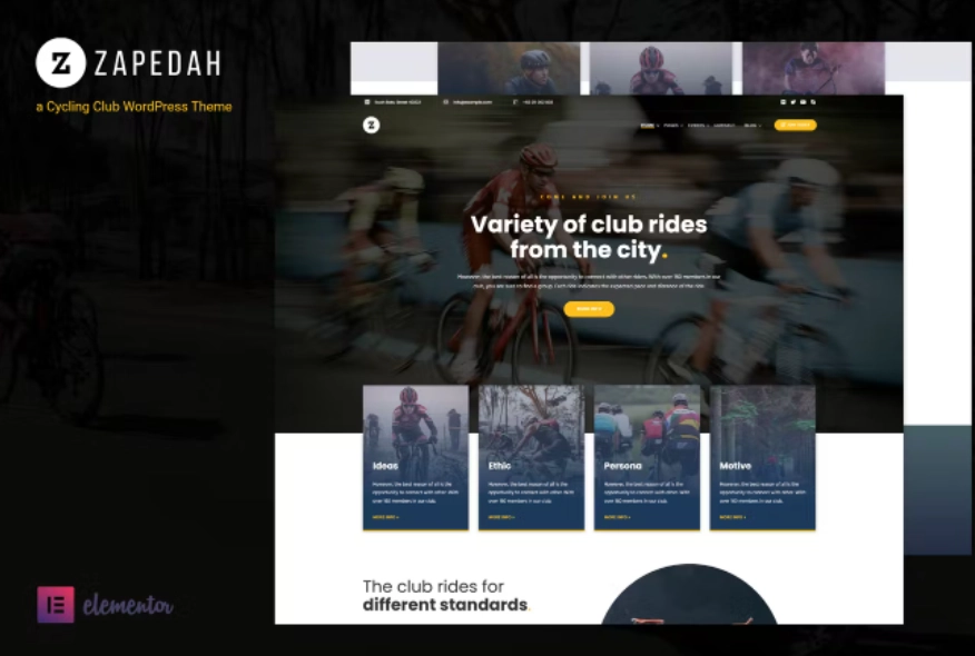 Zapedah Cycling Club WordPress Theme 1.2 GPL Theme 1 Zapedah Cycling Club WordPress Theme 1.2 GPL Theme