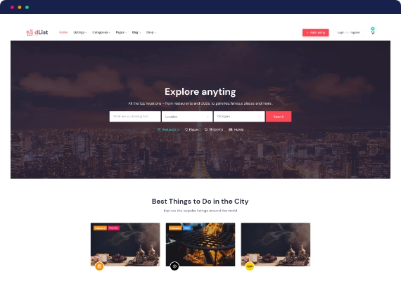 dList WordPress Theme for Business Directory Listing 1.12 GPL Theme