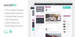 socialMe WordPress Theme 1.2.4 GPL Theme